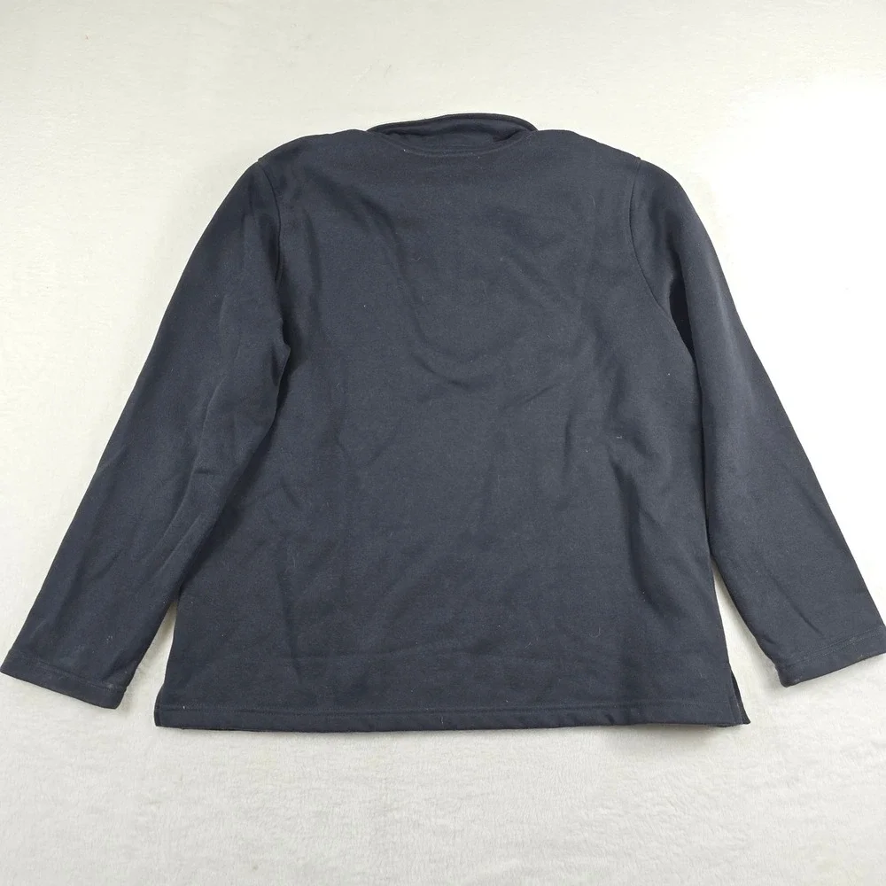 Shenanigans‎ Womens Large Embroidered Christmas Quarter Zip Pullover Sweater